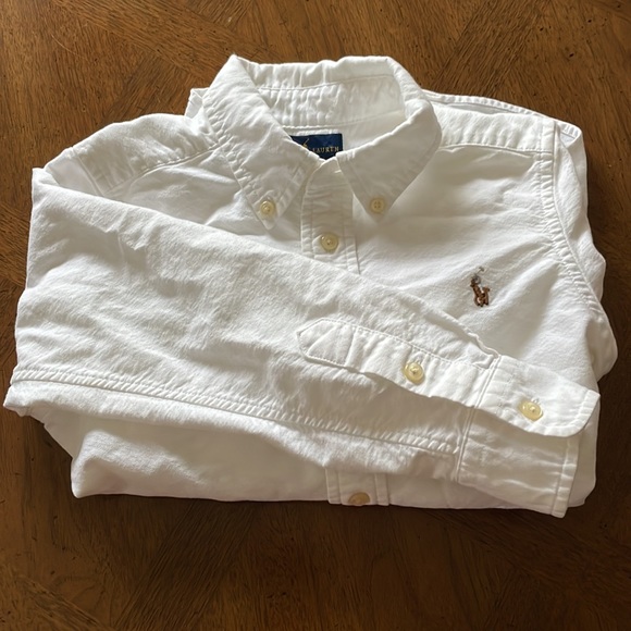 Ralph Lauren Boys Button Down Shirt Size 5 White - Picture 8 of 8